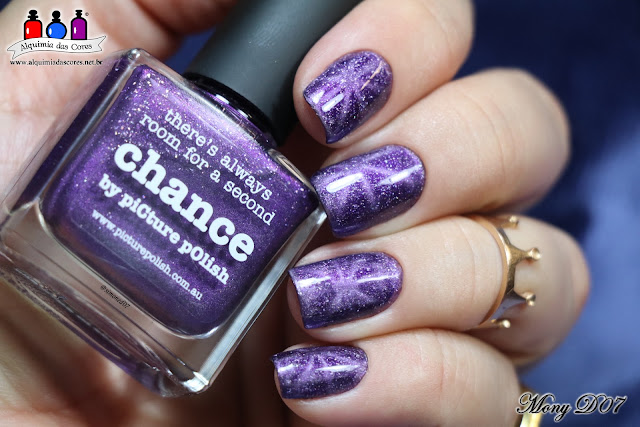 Chance, Holográfico, Limited Edition, Magnético, Mony D07, Opulence Shades, Picture Polish, Roxo, Seche Vive, 