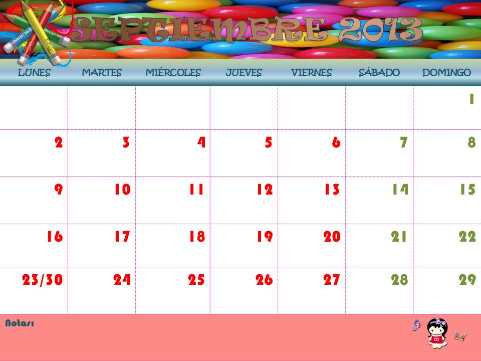 Calendario Septiembre 2019: Imprime tu planificador mensual