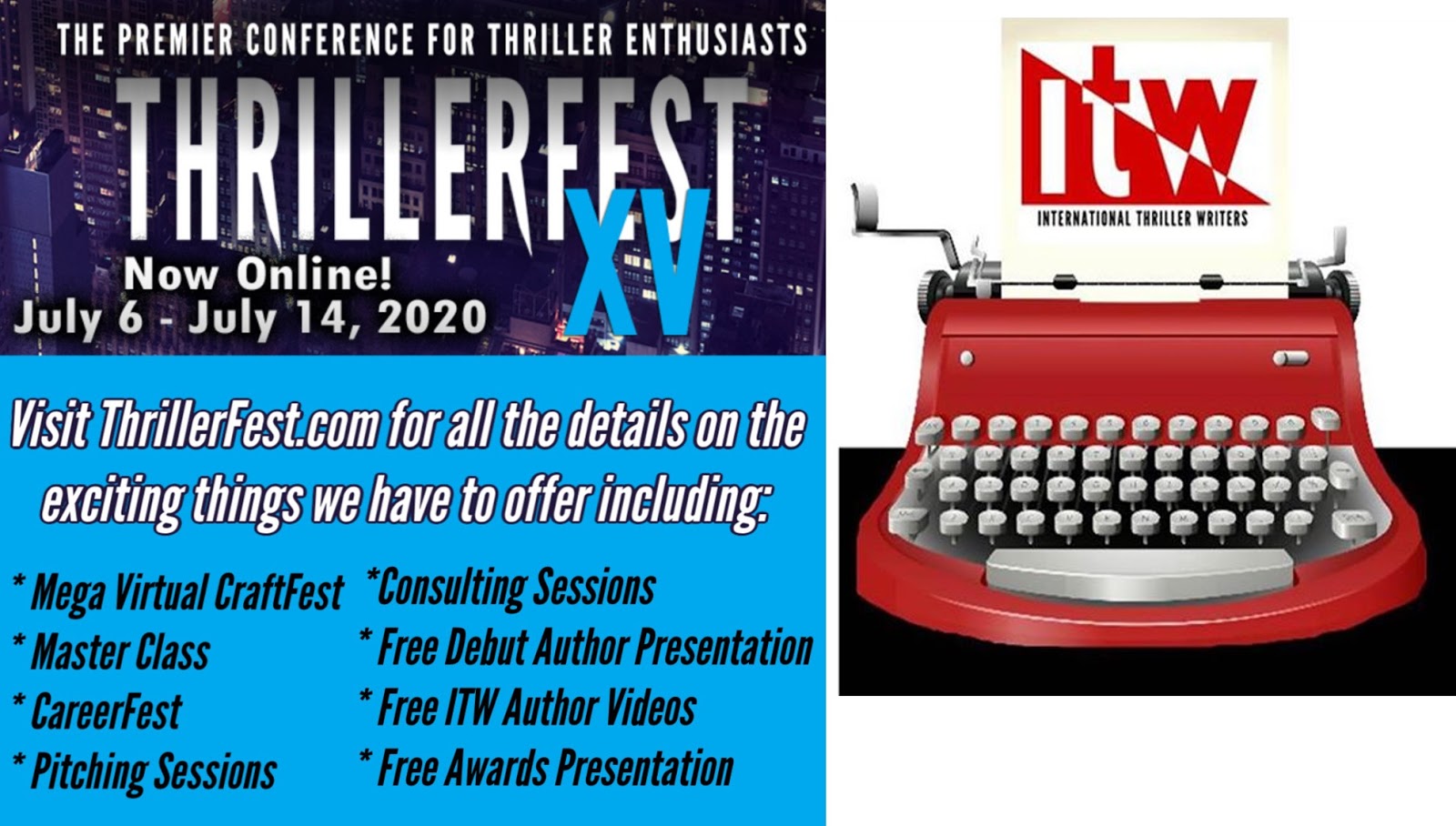 SHOTSMAG CONFIDENTIAL: NY's Thrillerfest 2020: A Virtual Event in your SHOTSMAG CONFIDENTIAL: NY's Thrillerfest 2020: A Virtual Event in your