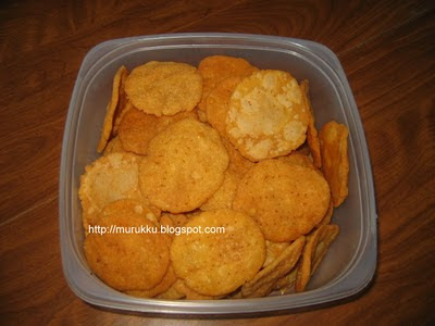 Thattai is a snack with rice flour and spices