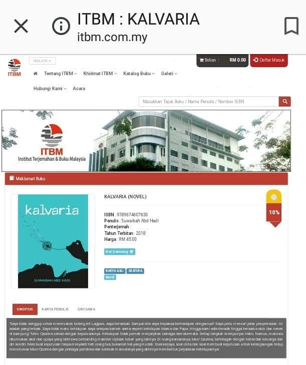 Novel Kalvaria Penerbit Novel Kalvaria