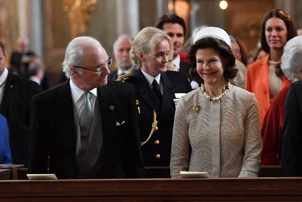 Sweden Royals attend 'Te Deum' service at the Royal Chapel.Sofia Hellqvist, Lina Hellqvist, Sara Hellqvist, Erik Hellqvist, Marie Hellqvist