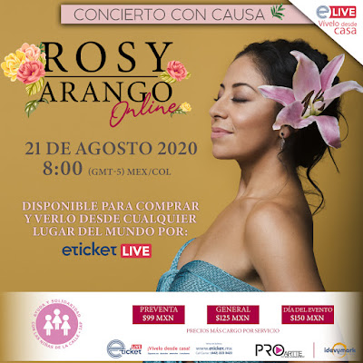 Inicia la venta de boletos para el show virtual de Rosy Arango