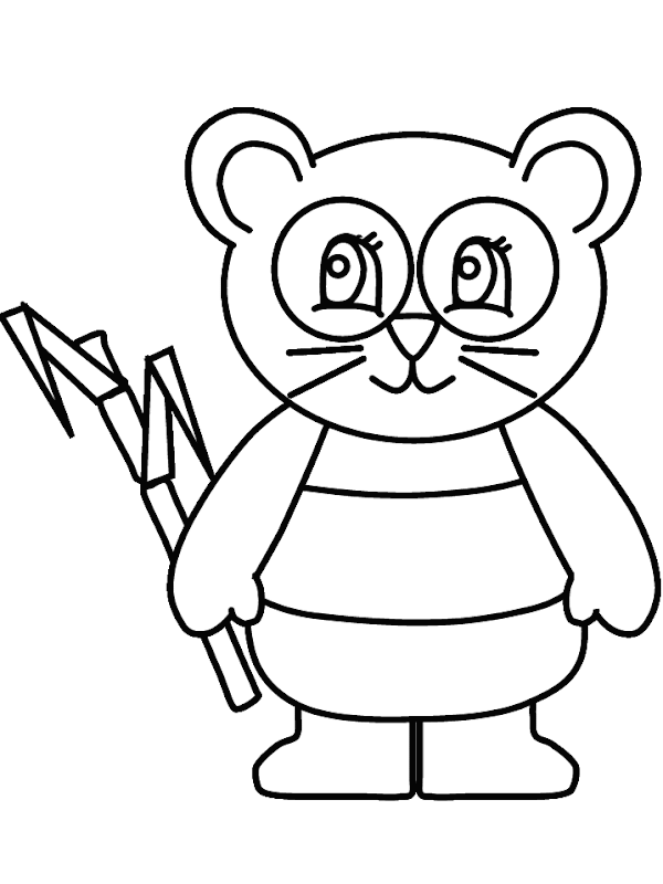 Cartoon Panda, Coloring Pages title=