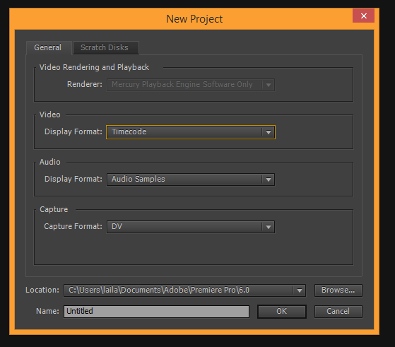 Display format adobe premiere