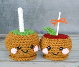 PATRON GRATIS MANZANA DE CARAMELO AMIGURUMI 45939