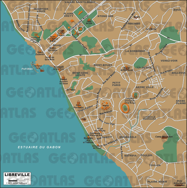 Mapa de Librevile – Gabão