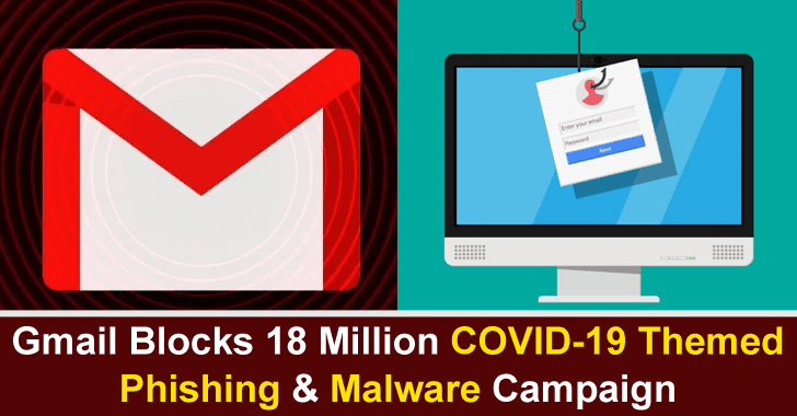Gmail Blocks 18 Million COVID-19 Themed Phishing and Malware Campaign in A Week