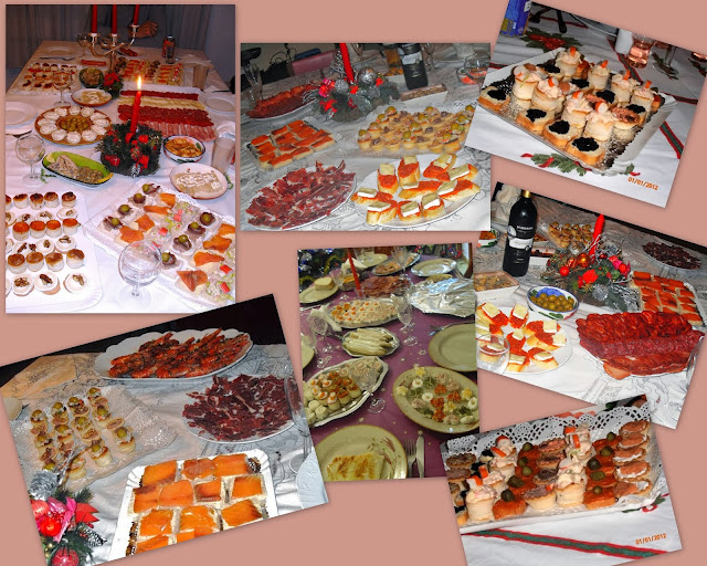 Aperitivos, canapés y entrantes para Navidad y fiestas.