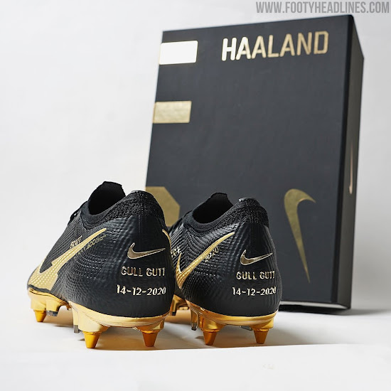 Pictures: Black / Gold Mercurial Erling Haaland 'Golden Boy 2020' Football Boots Revealed - Footy Headlines