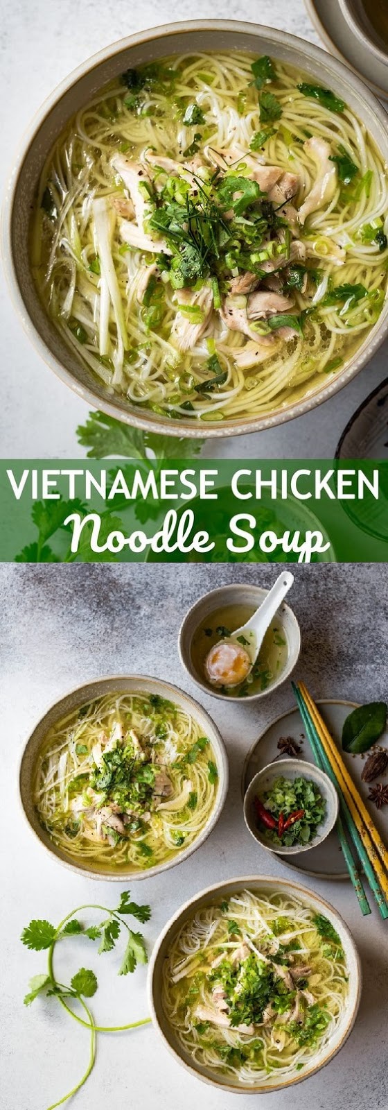 Vietnamese Chicken Vermicelli Noodle Soup (Bun Ga) goodrecipesfood