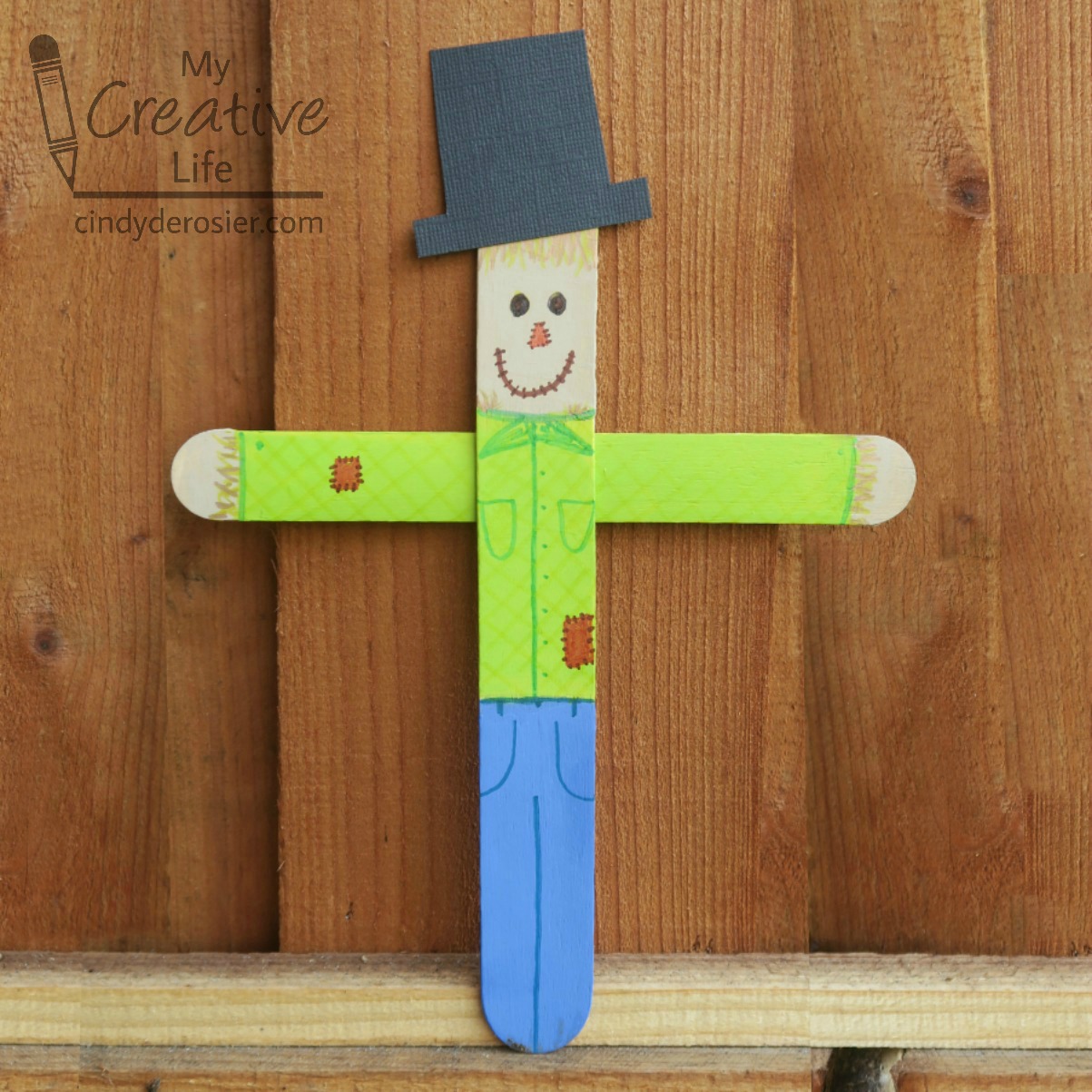 Cindy deRosier: My Creative Life: Craft Stick Scarecrow