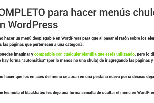 Cambiar color de letra en párrafos de WordPress