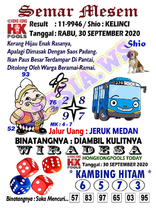 ༖ Syair batik hk 30 september 2020  ᑔᑔ 
