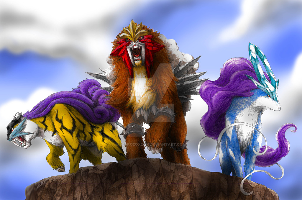 Raikou, Entei and Suicune by Sliv - Fanart Central