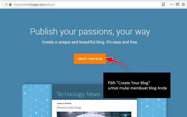 Cara Membuat Blog di Blogger.com Panduan Pemula: Cara Membuat Blog di Blogger.com