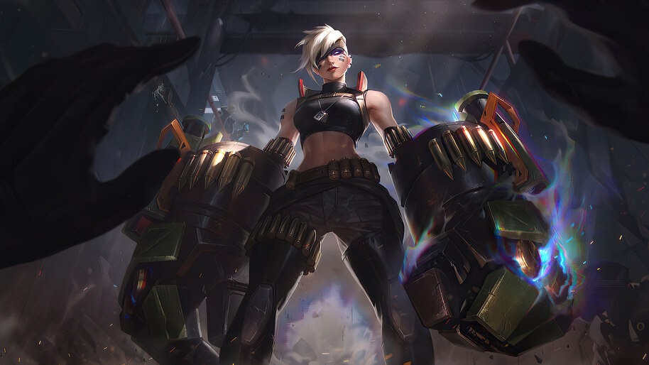 PsyOps, Vi, LoL, Splash Art, 8K, #5.2661