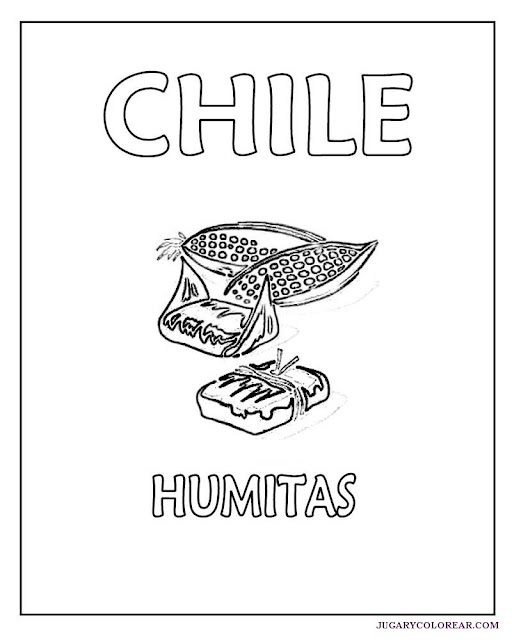 colorear humitas Chile