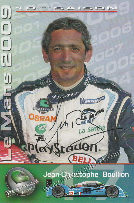 AutographsF1 JeanChristophe BOULLION