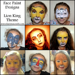 king lion face painting crafts theme
