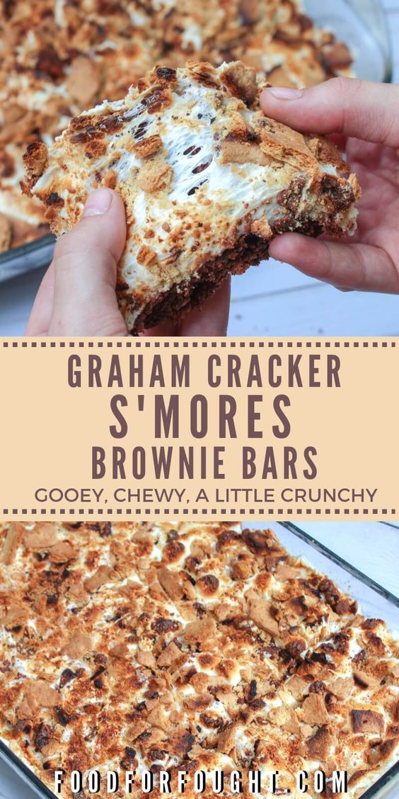 Graham Cracker S’mores Brownie Bars Cookies Recipes