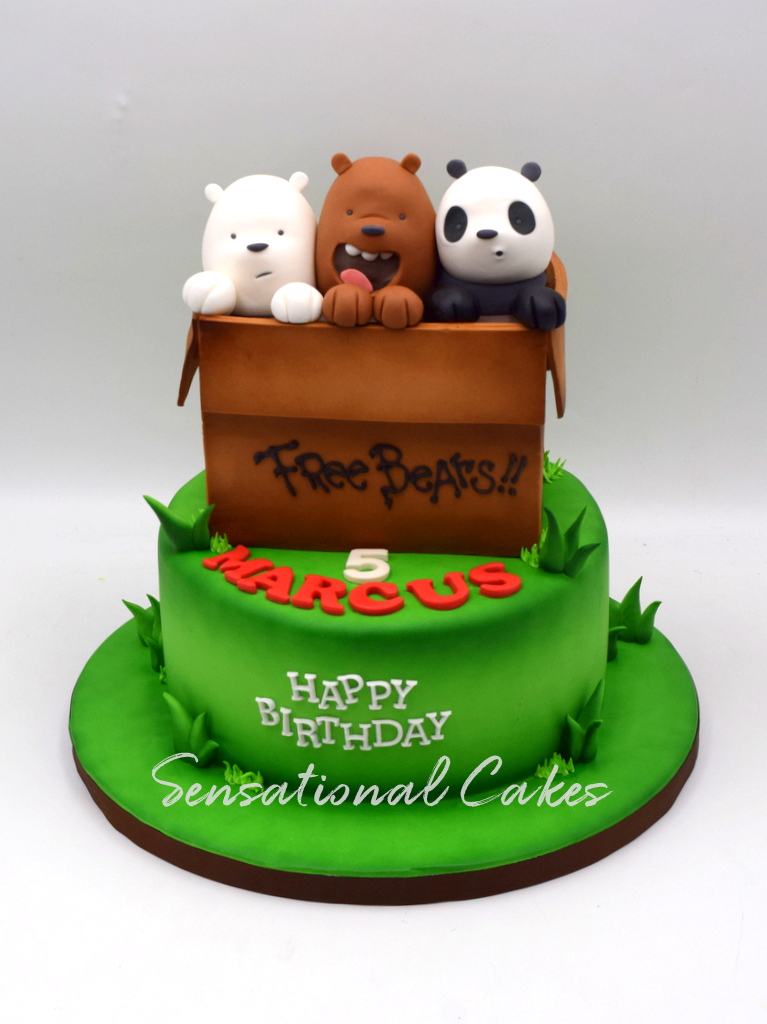 The Sensational Cakes: We Bare Bears in a box 3d customized theme children birthday cake #singaporecake