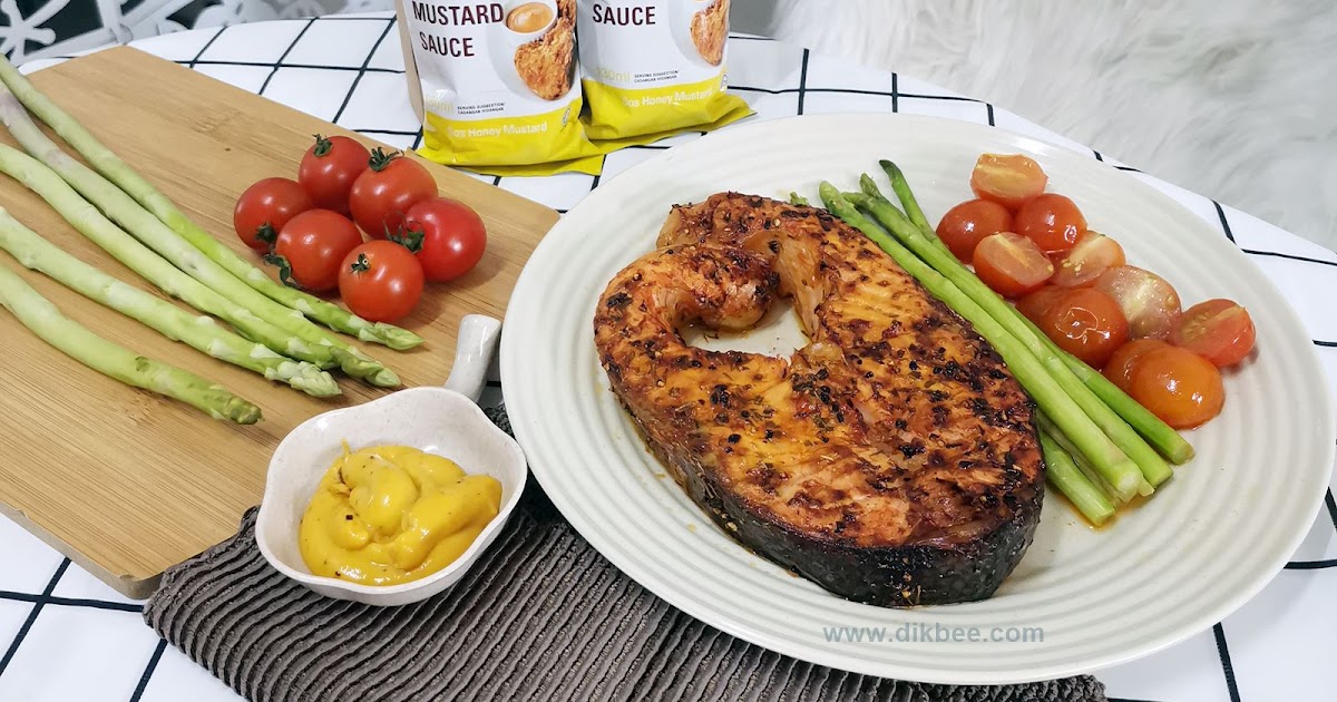Resipi Honey Mustard Salmon Guna Air Fryer