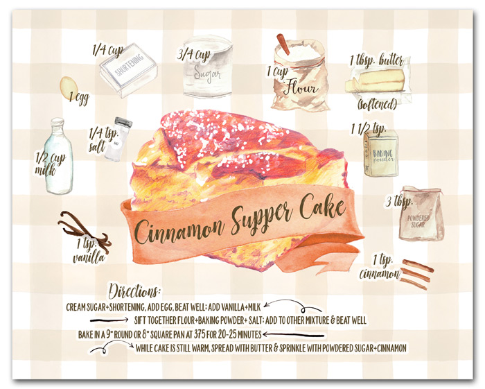 Cinnamon Supper Cake Illustrated Recipe