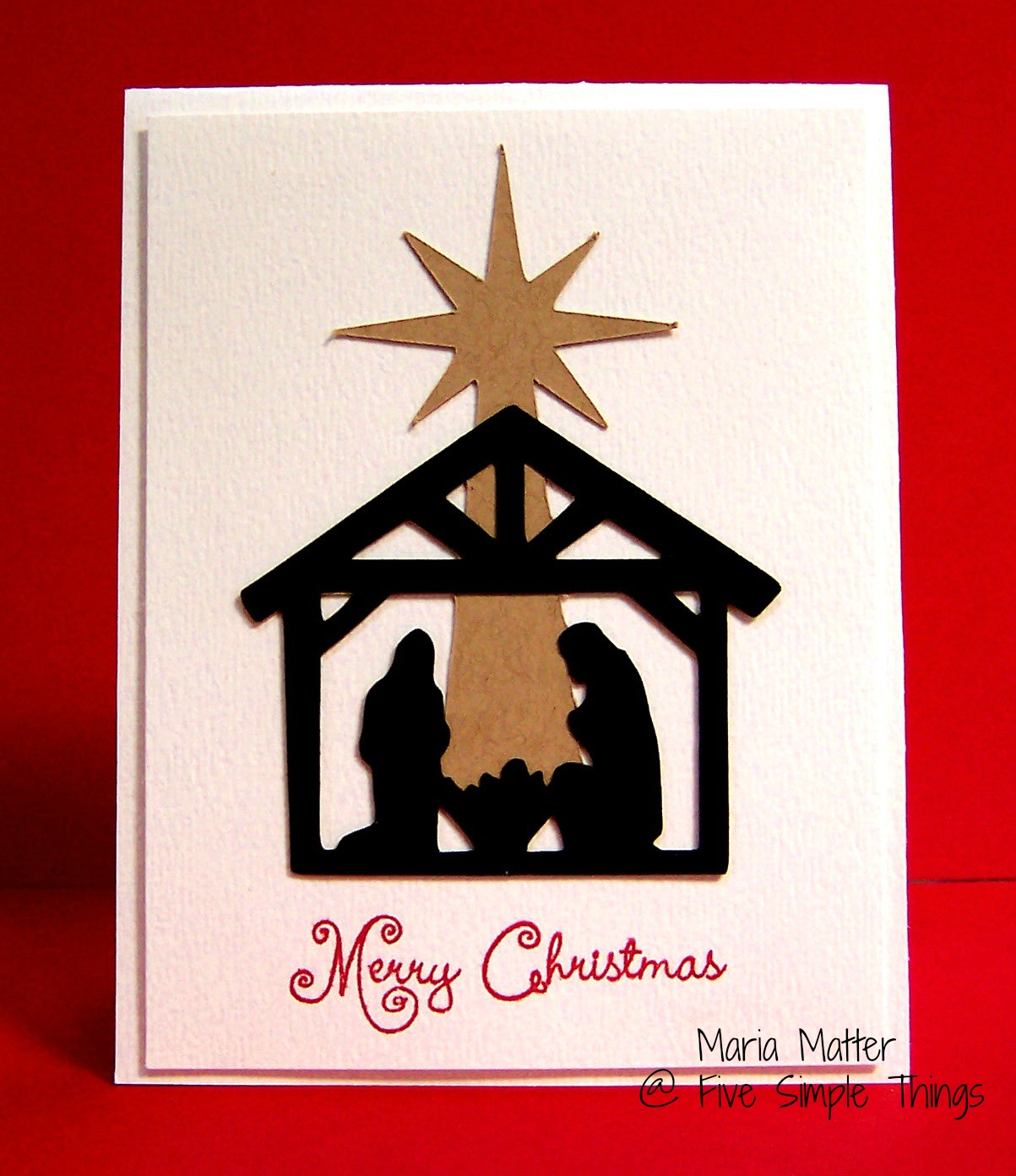 Five Simple Things Christmas Cardmaking Cricut