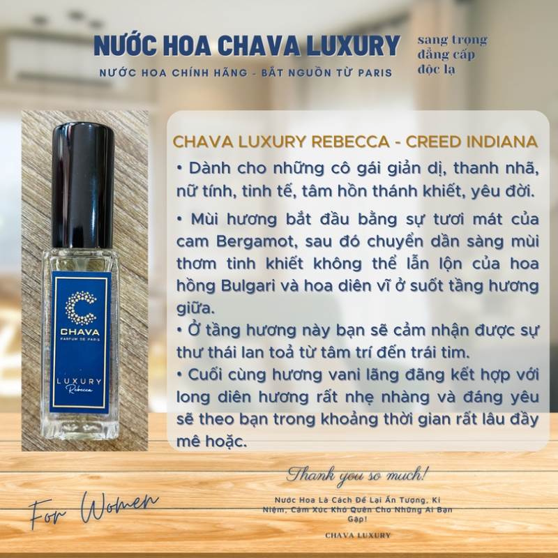 NƯỚC HOA MINI LUXURY REBECCA 5ML – CHAVA