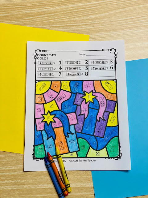 Hanukkah Subitizing Color By Number Worksheets Gifts