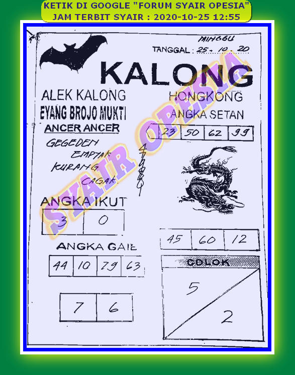1 New Message Kode Syair Hongkong 25 Oktober 2020 Forum Syair Togel Hongkong Singapura Sydney