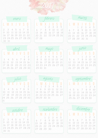 freebie calendarios 2017 descargables imprimibles