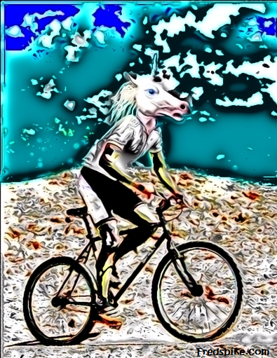 unicorn bike painting