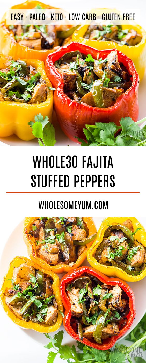 Chicken Fajita Whole30 Stuffed Peppers Recipe