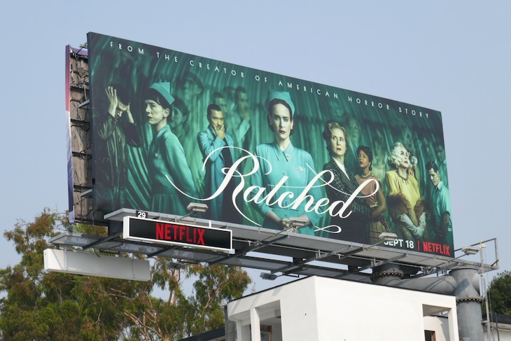 Ratched Netflix series billboard Sunset Strip Ratched Netflix series billboard