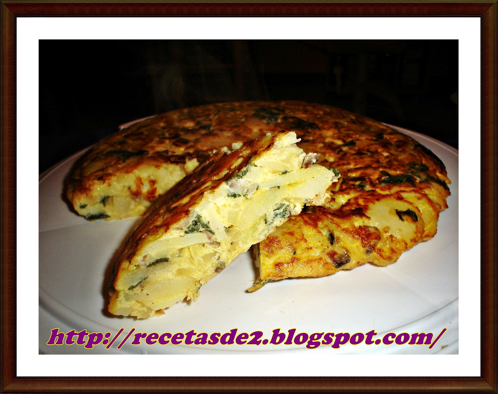 TORTILLA DE ESPINACAS Y CHAMPIÑONES Recetas de una Gatita Enamorada