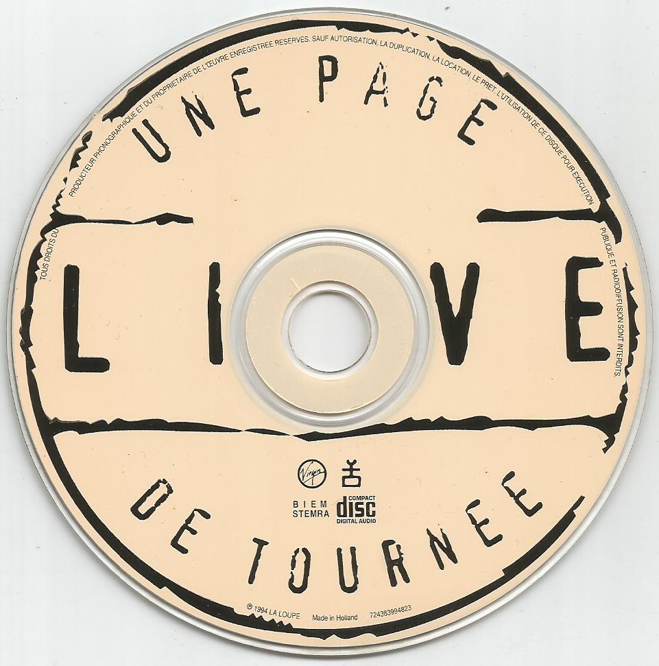 Jean Louis Aubert Une Page De Tournée CD-BOX-017: Jean-Louis Aubert