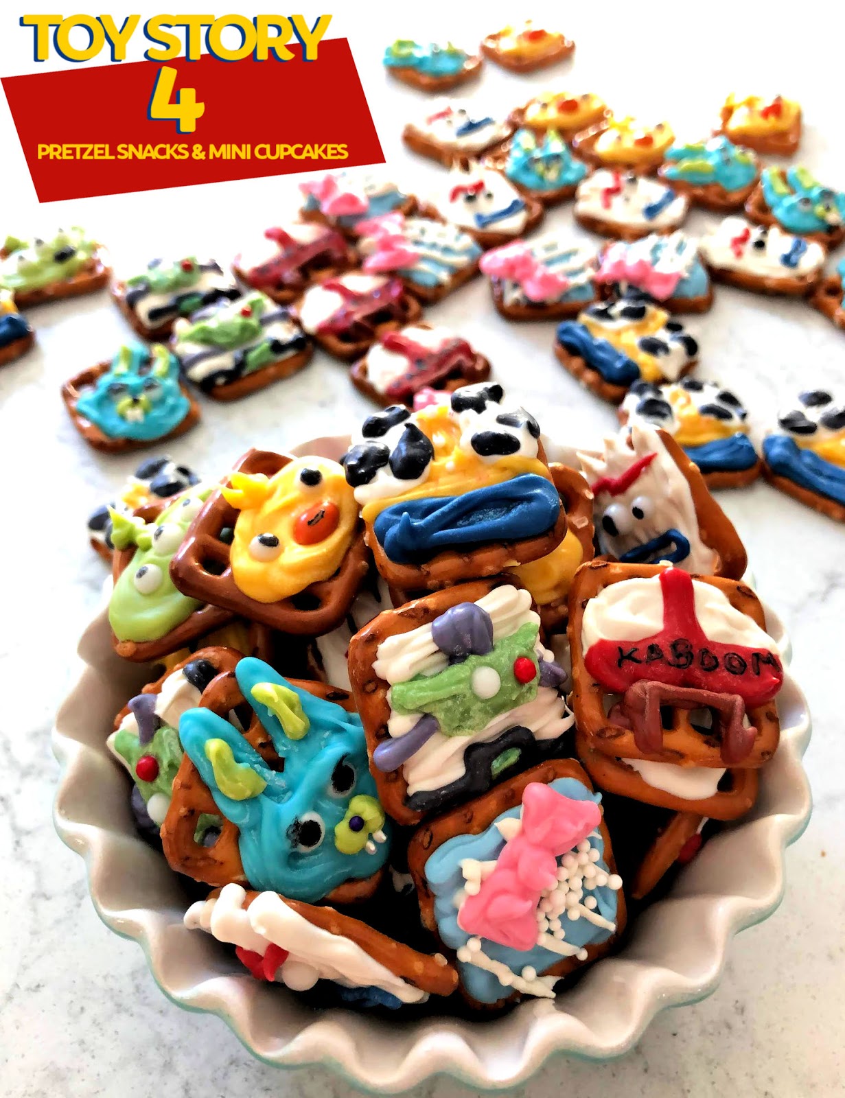 Sugar Swings! Serve Some: Toy Story 4 Pretzels & Mini Cupcakes