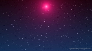 Sweet Red Light In The Blue Darkness Background With Snowfall In The Wind