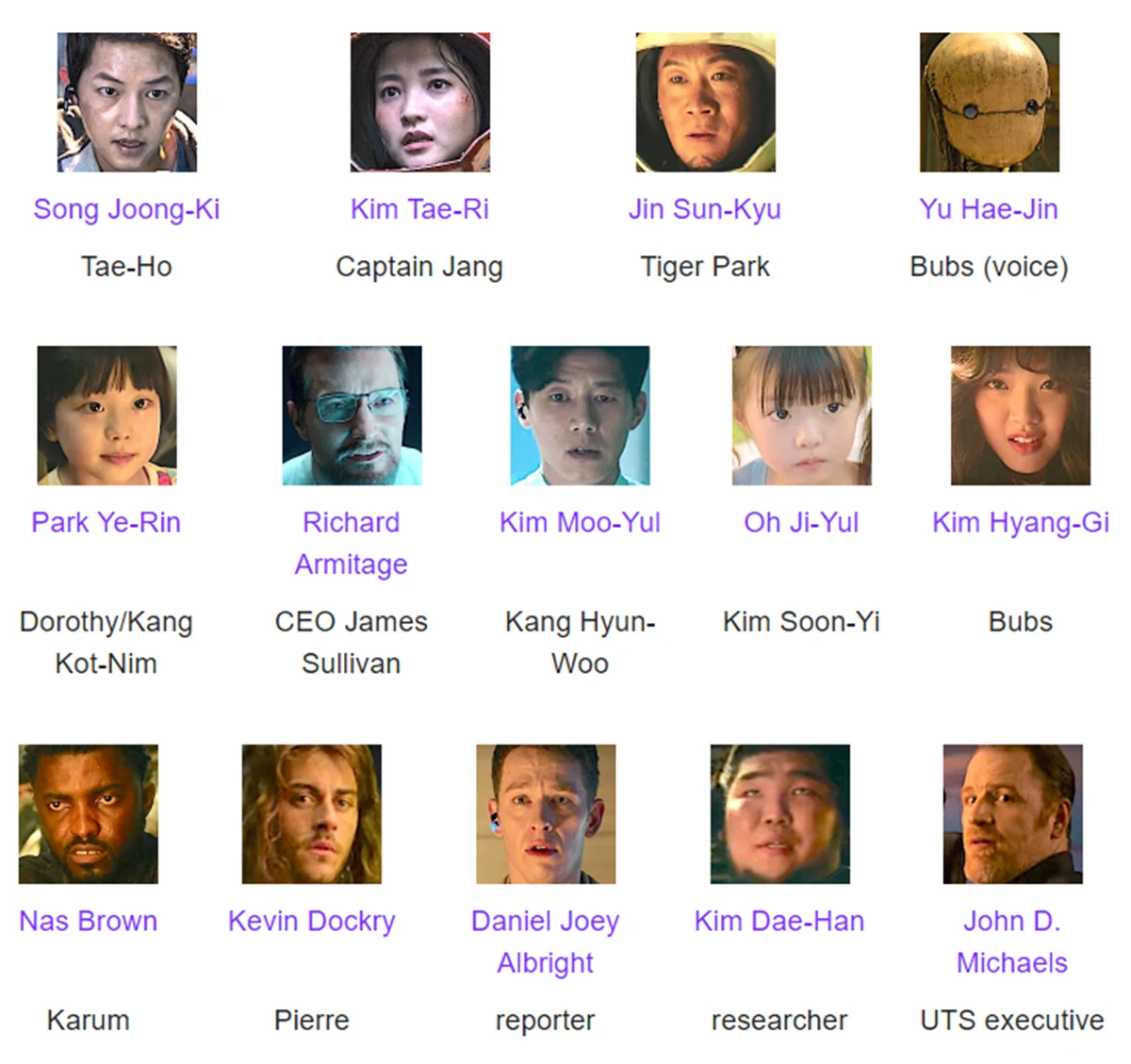 Space Sweepers Cast