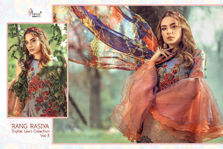 Shree Fab rang Rasia Digital Lawn Collection Vol 3 Pakistani Suits 
