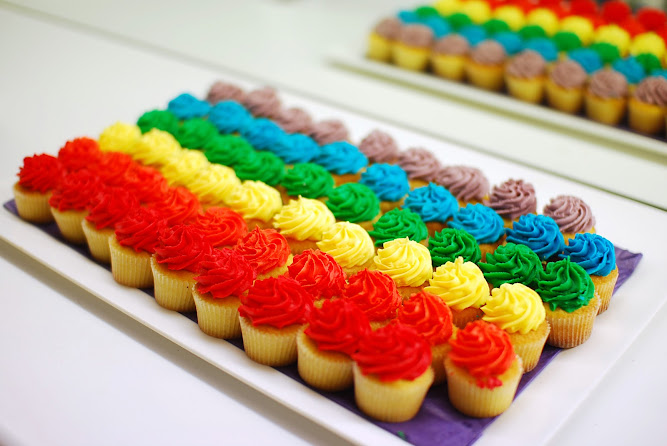 Australasian College Rainbow Cupcakes Mardi Gras