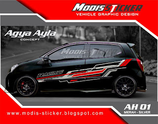 Model Modif Cutting Sticker Mobil Ayla Keren