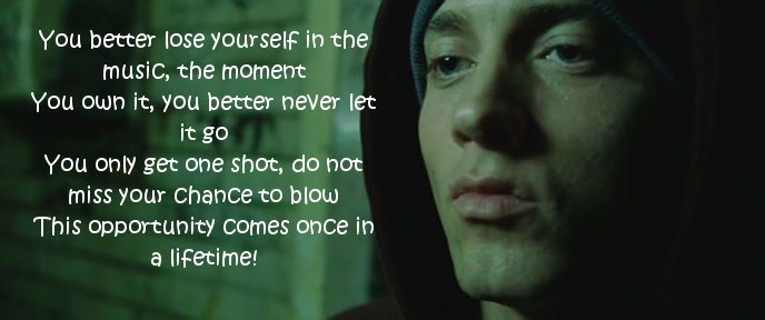 Eminem "Loose Yourself" Lyrics | online music lyrics