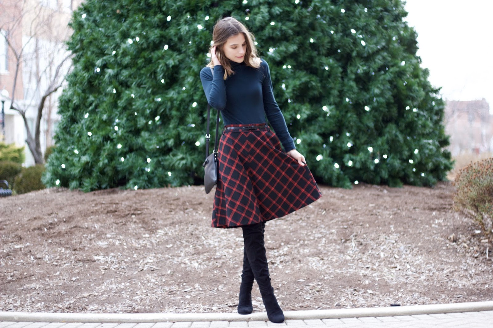 red and black buffalo check high waisted skirt from Urban Outfitters red and black buffalo check high waisted skirt from Urban Outfitters
