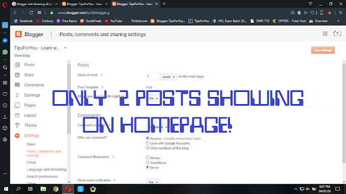 How to fix blogger is not showing all posts on homepage (with screenshot)