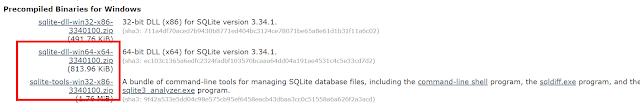 SQLite download files