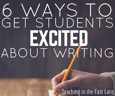 6 Ways to get Students EXCITED About Writing! Ways to make sure that YOU and your students are pumped about writing each and every day!