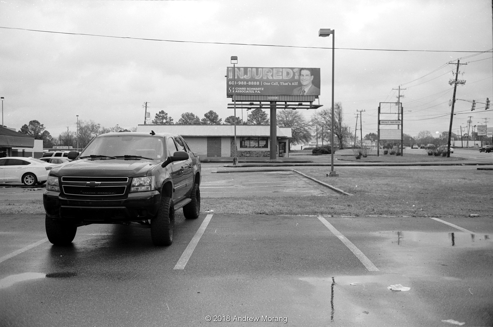 Urban Decay Major decline Metrocenter Mall and Robinson Road, Jackson, Mississippi (B&W film)